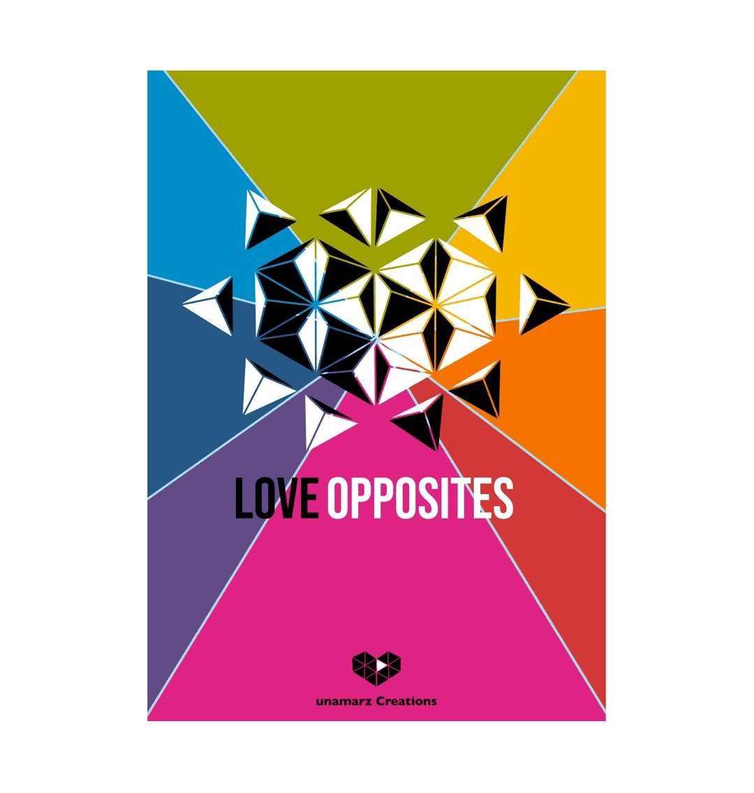 8 colours Love Opposites Art Print - Medium - A4