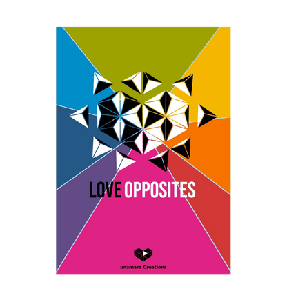 8 colours Love Opposites Art Print - Medium - A4