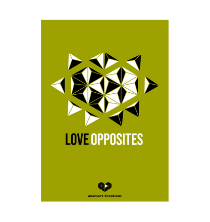 Green Love Opposites Art Print - Medium - A4