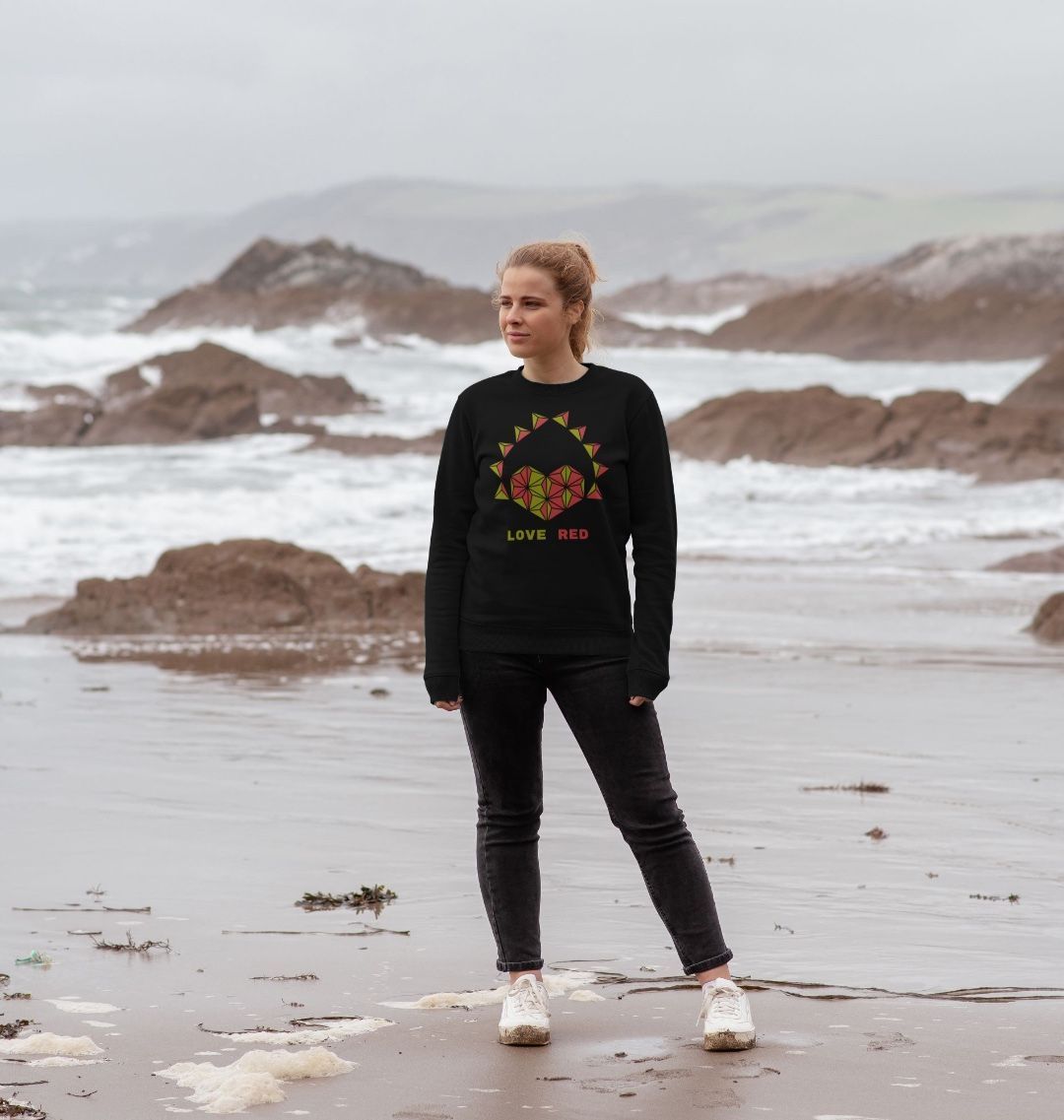 Love Red - Women's Crewneck Sweater