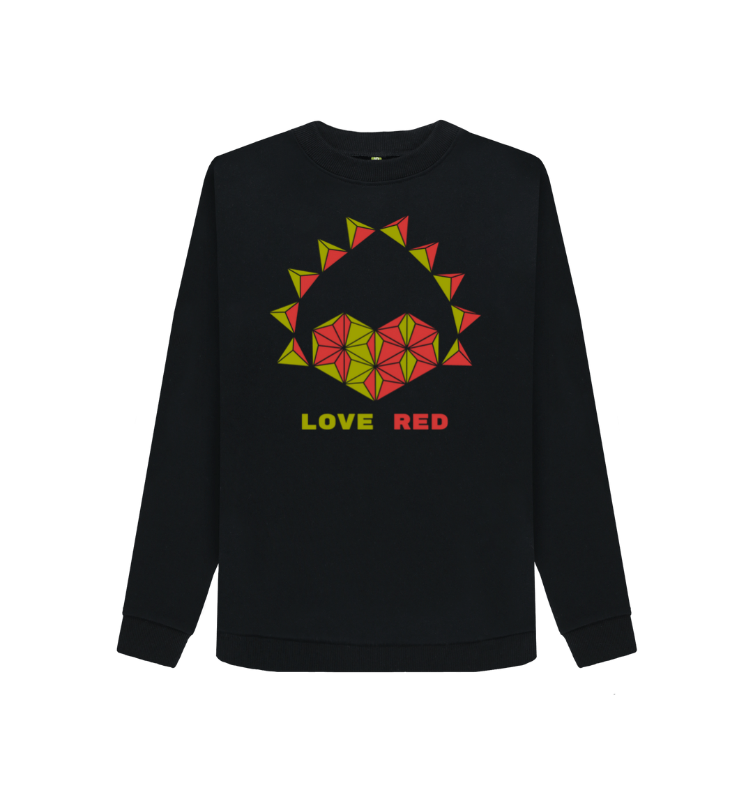 Black Printed Sweater Front