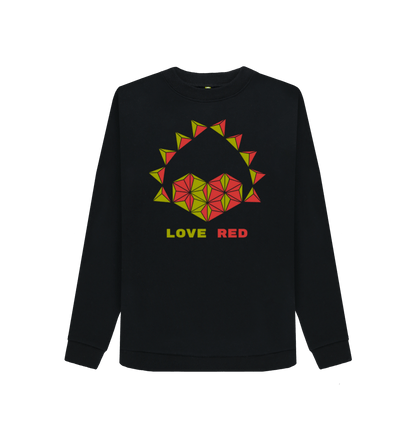Black Printed Sweater Front
