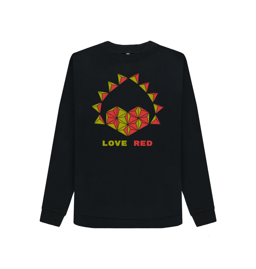 Black Love Red - Women's Crewneck Sweater