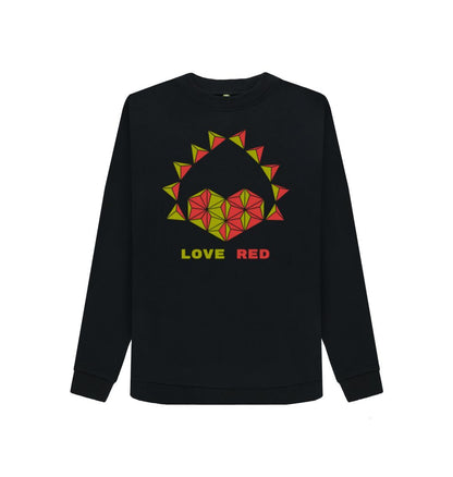 Black Love Red - Women's Crewneck Sweater