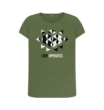 Khaki Printed T-shirt Front