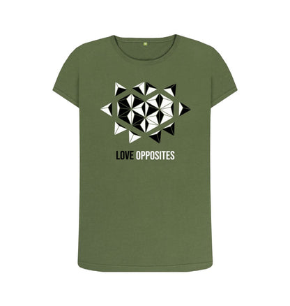 Khaki Love Opposites - Women's Crew Neck T-shirt - 7 colours