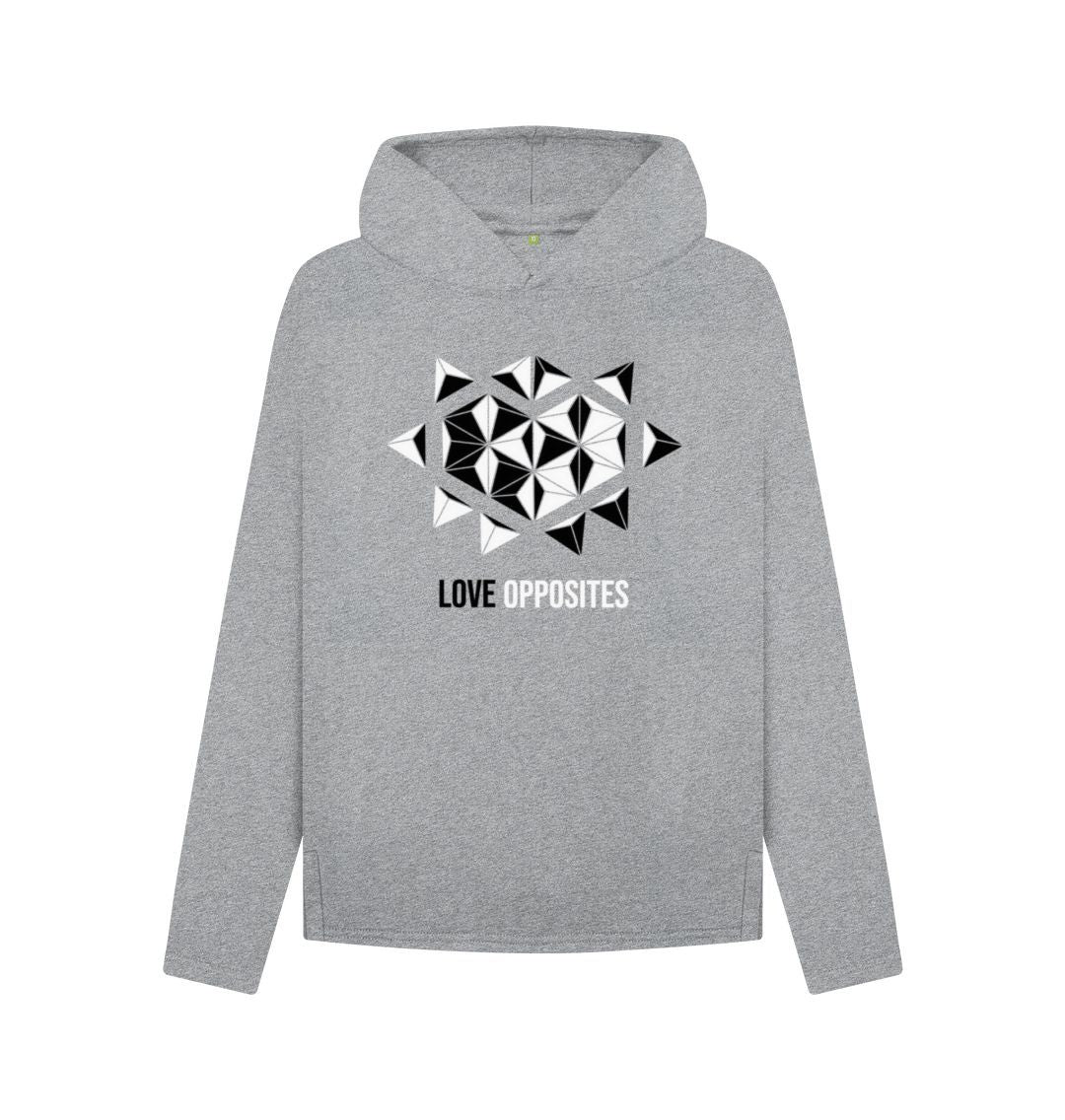 Athletic Grey Love Opposites - Women's Relaxed Fit Hoodie - 3 colours