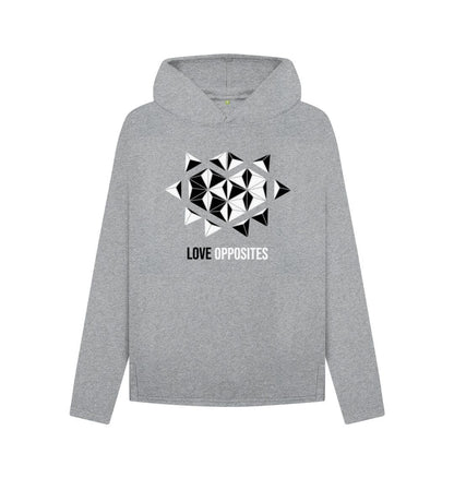 Athletic Grey Love Opposites - Women's Relaxed Fit Hoodie - 3 colours