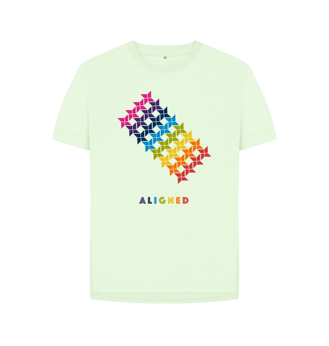 Pastel Green Aligned - Women's Relaxed Fit Tee