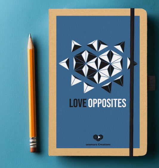 Love Opposites Notebook - Blue