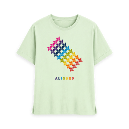 Pastel Green Printed T-shirt Front