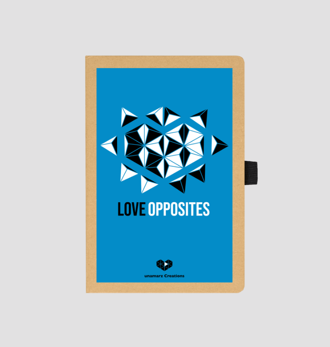 Kraft Love Opposites notebook light blue