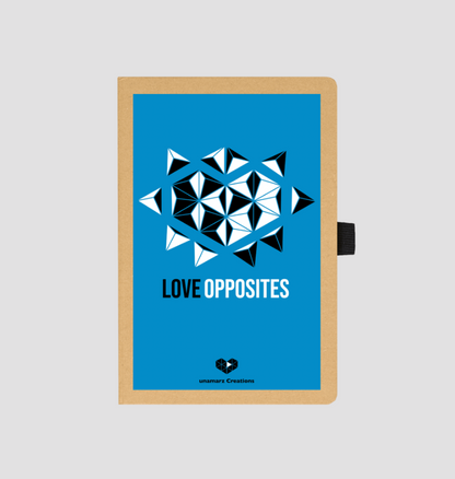 Kraft Love Opposites notebook light blue