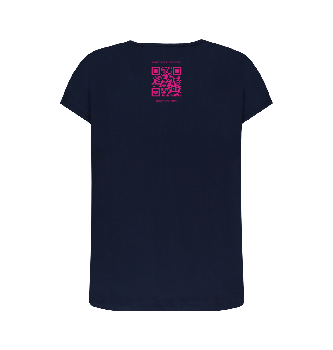 Navy Blue Printed T-shirt Back