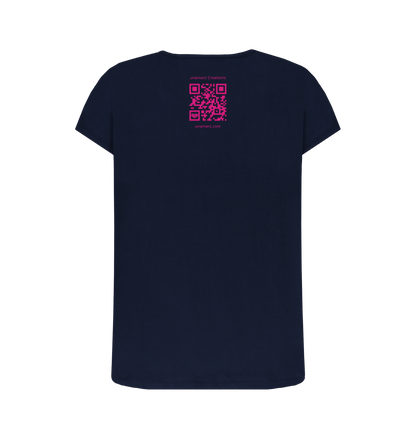 Navy Blue Printed T-shirt Back