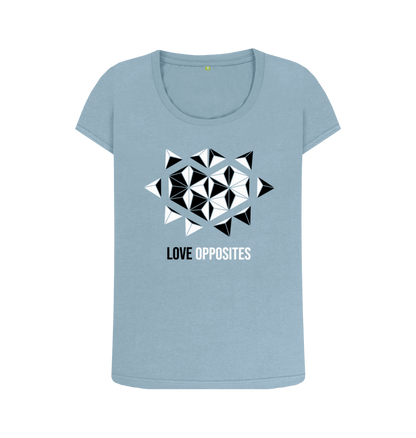 Stone Blue Printed T-shirt Front