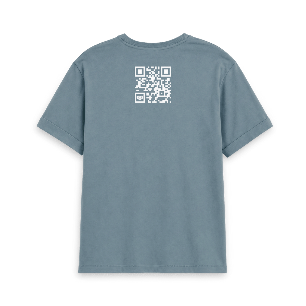 Stone Blue Printed T-shirt Back
