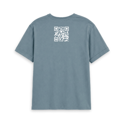 Stone Blue Printed T-shirt Back