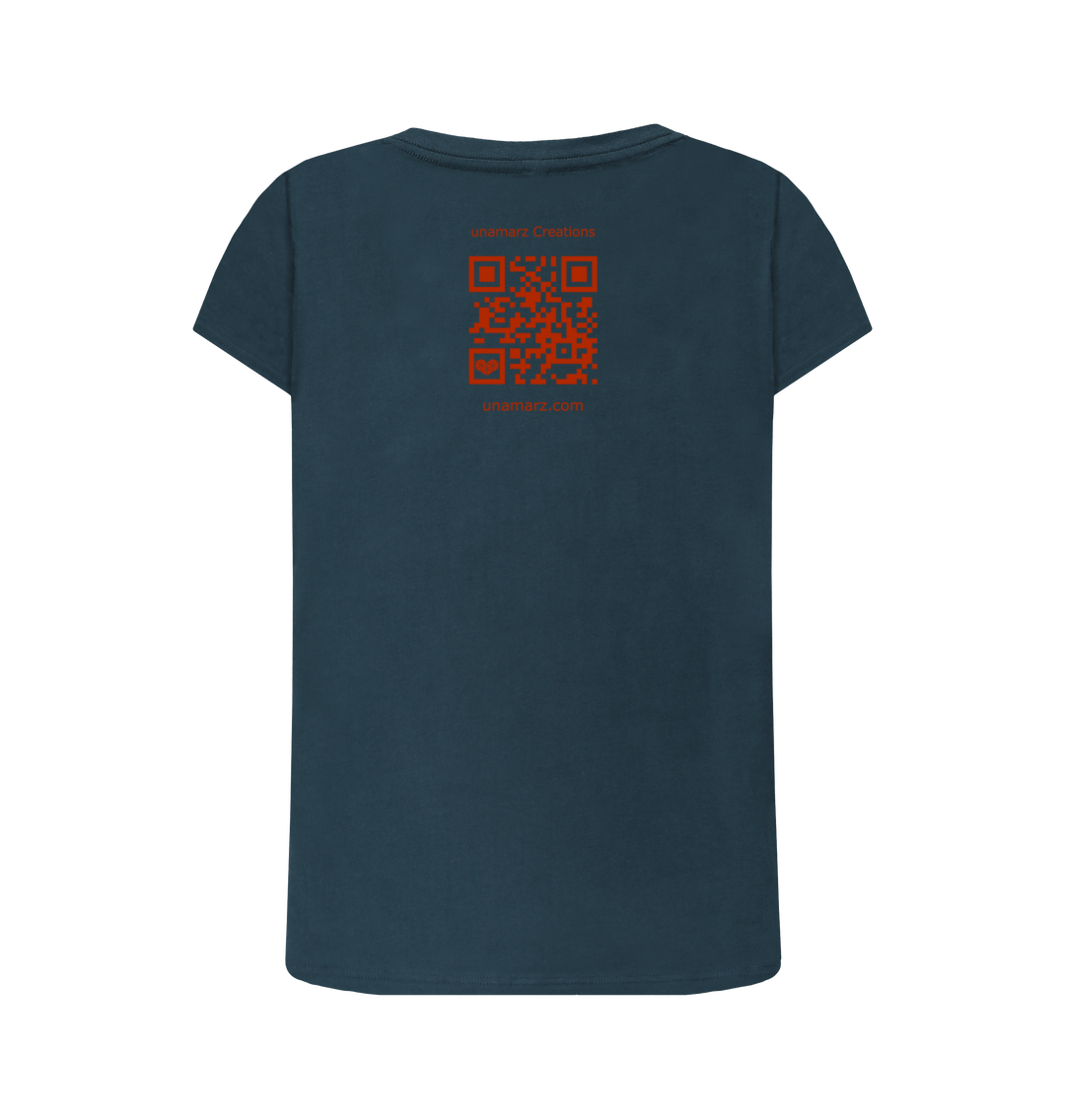 Denim Blue Printed T-shirt Back