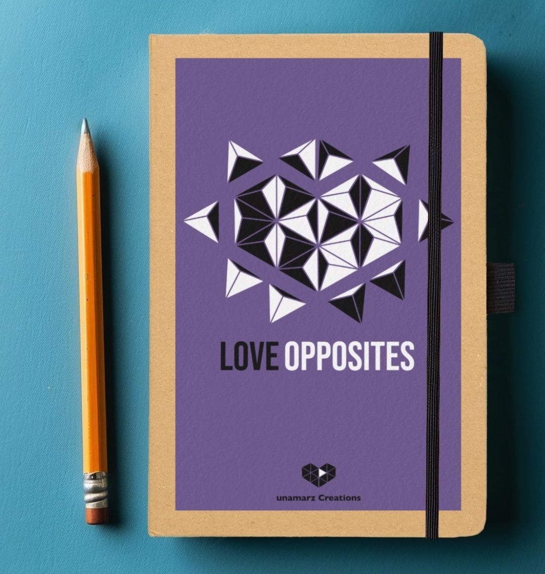 Love Opposites Notebook - Purple