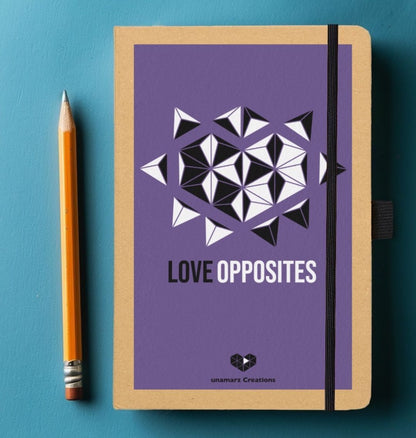 Love Opposites Notebook - Purple