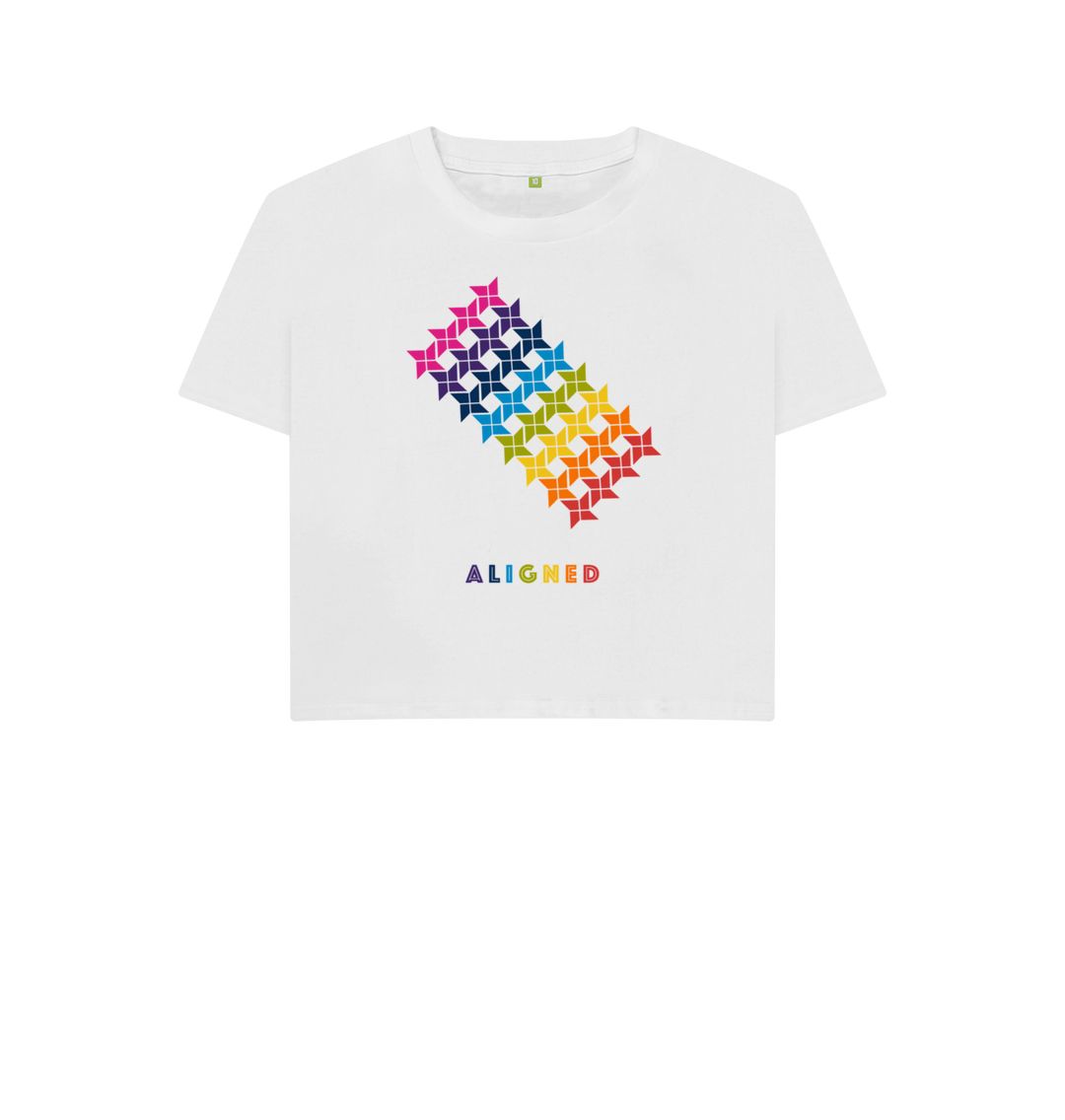 White Aligned - Women's Boxy Tee