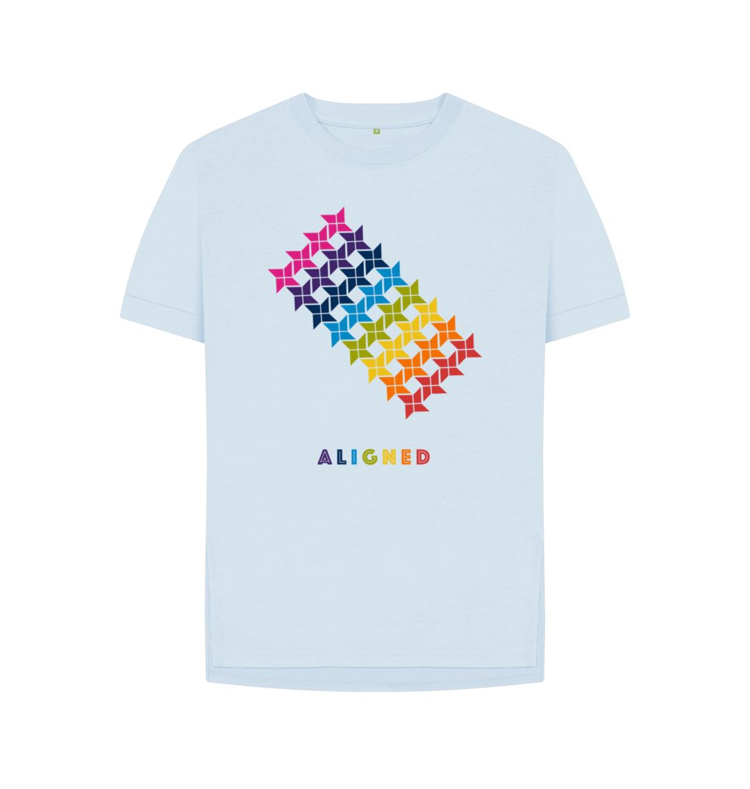 Sky Blue Aligned - Women's Relaxed Fit Tee