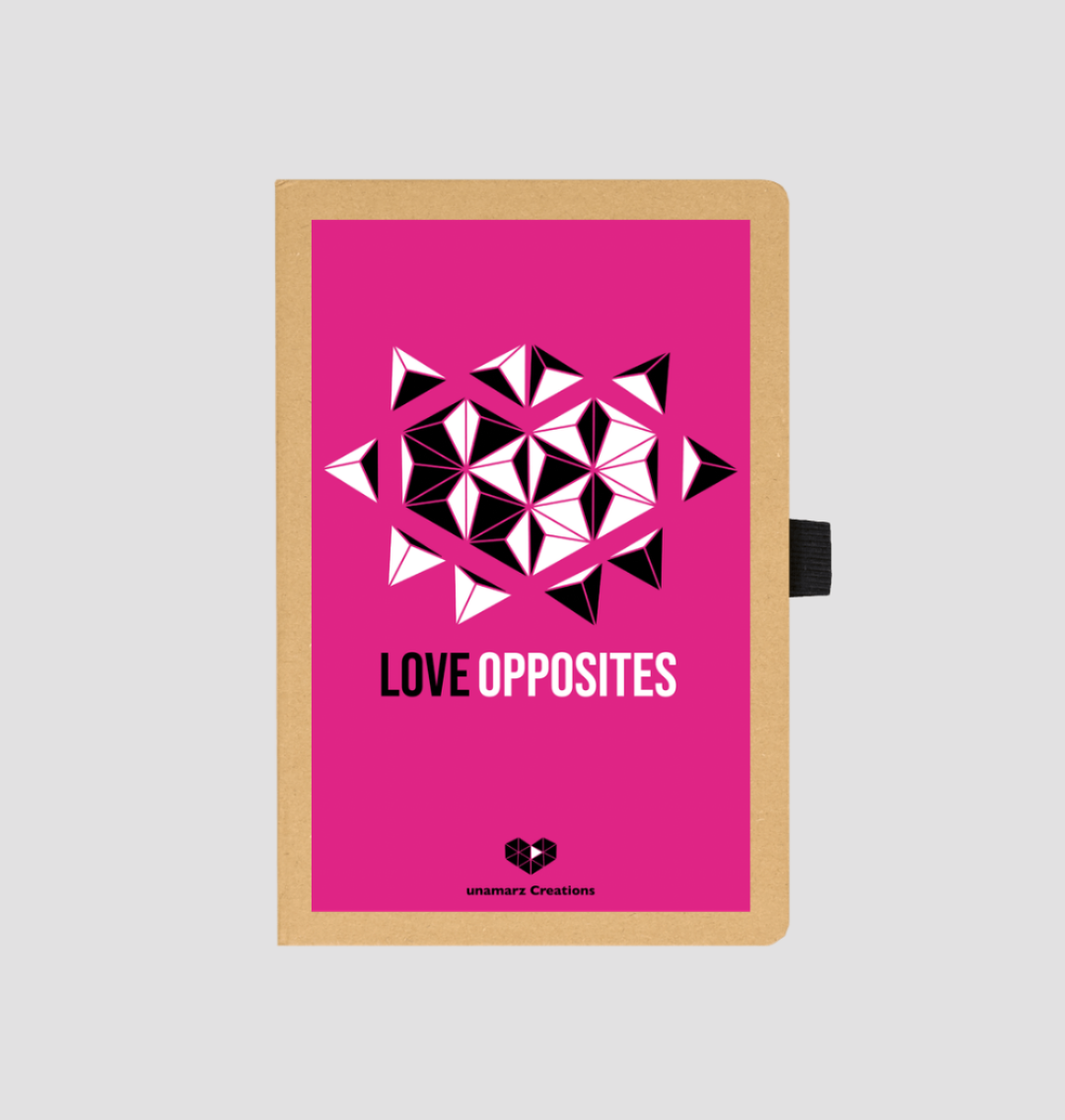 Kraft Love Opposites notebook pink