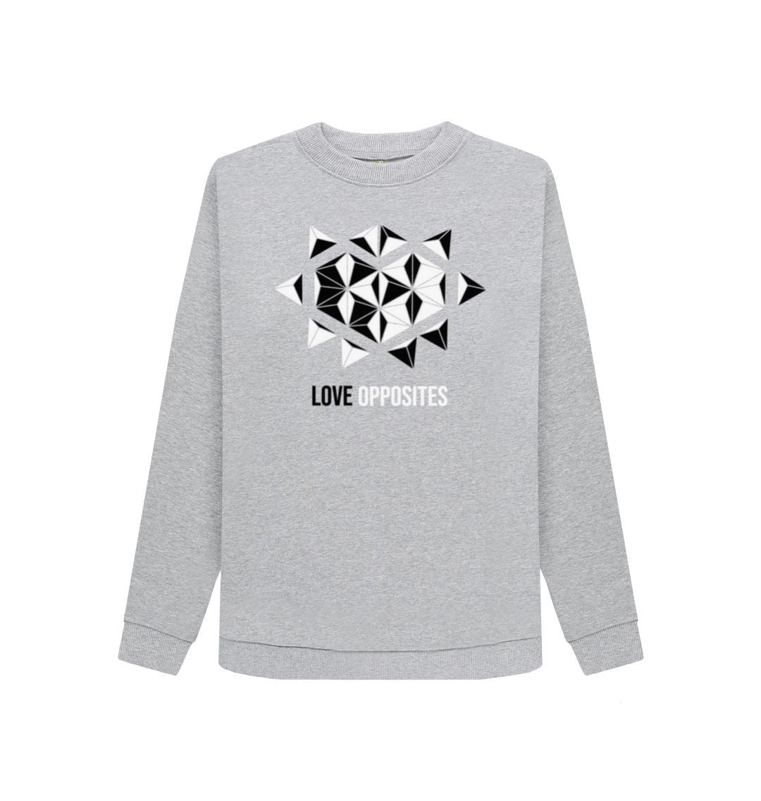 Light Heather Love Opposites - Women's Crewneck Sweater - 4 colours