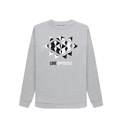 Light Heather Love Opposites - Women's Crewneck Sweater - 4 colours