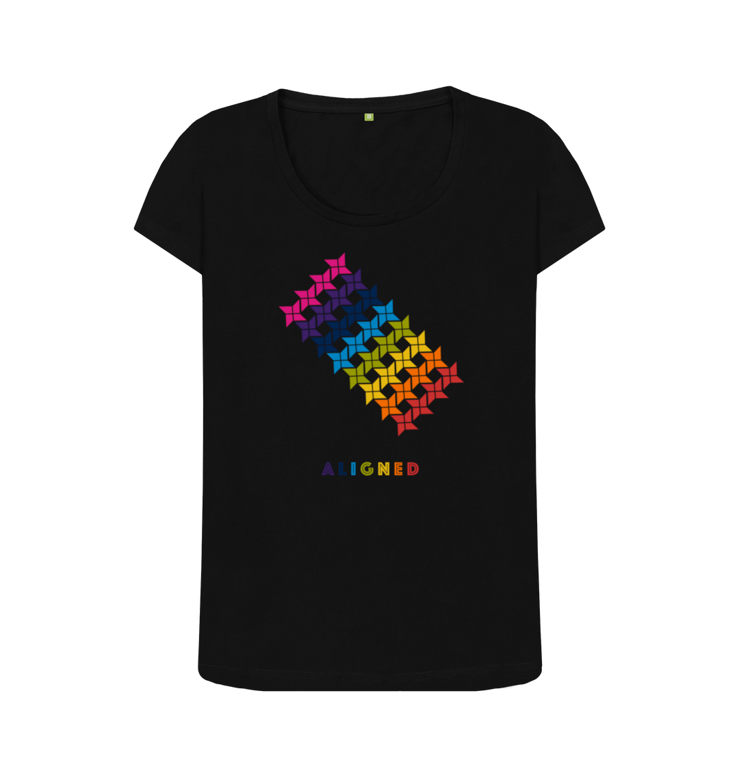 Black Printed T-shirt Front