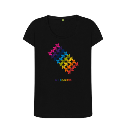 Black Printed T-shirt Front