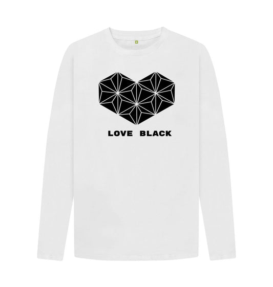 White Love Black, Love White - Men's Long Sleeve T-shirt