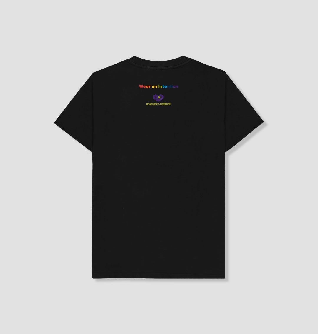 Collective Heart Kids T-shirt - Rainbow Black