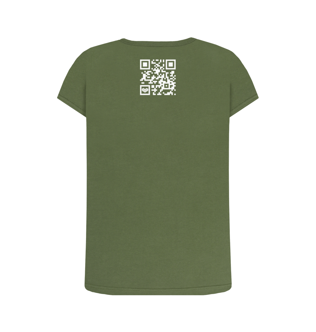Khaki Printed T-shirt Back