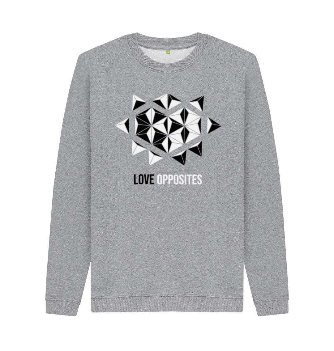 Light Heather Love Opposites - Men's Crew Neck Sweater - 5 colours