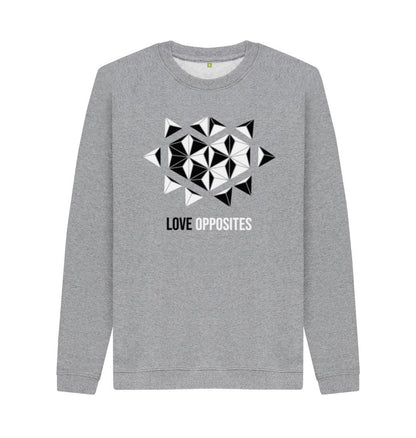 Light Heather Love Opposites - Men's Crew Neck Sweater - 5 colours