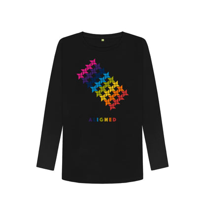 Black Aligned - Women's Long Sleeve T-shirt