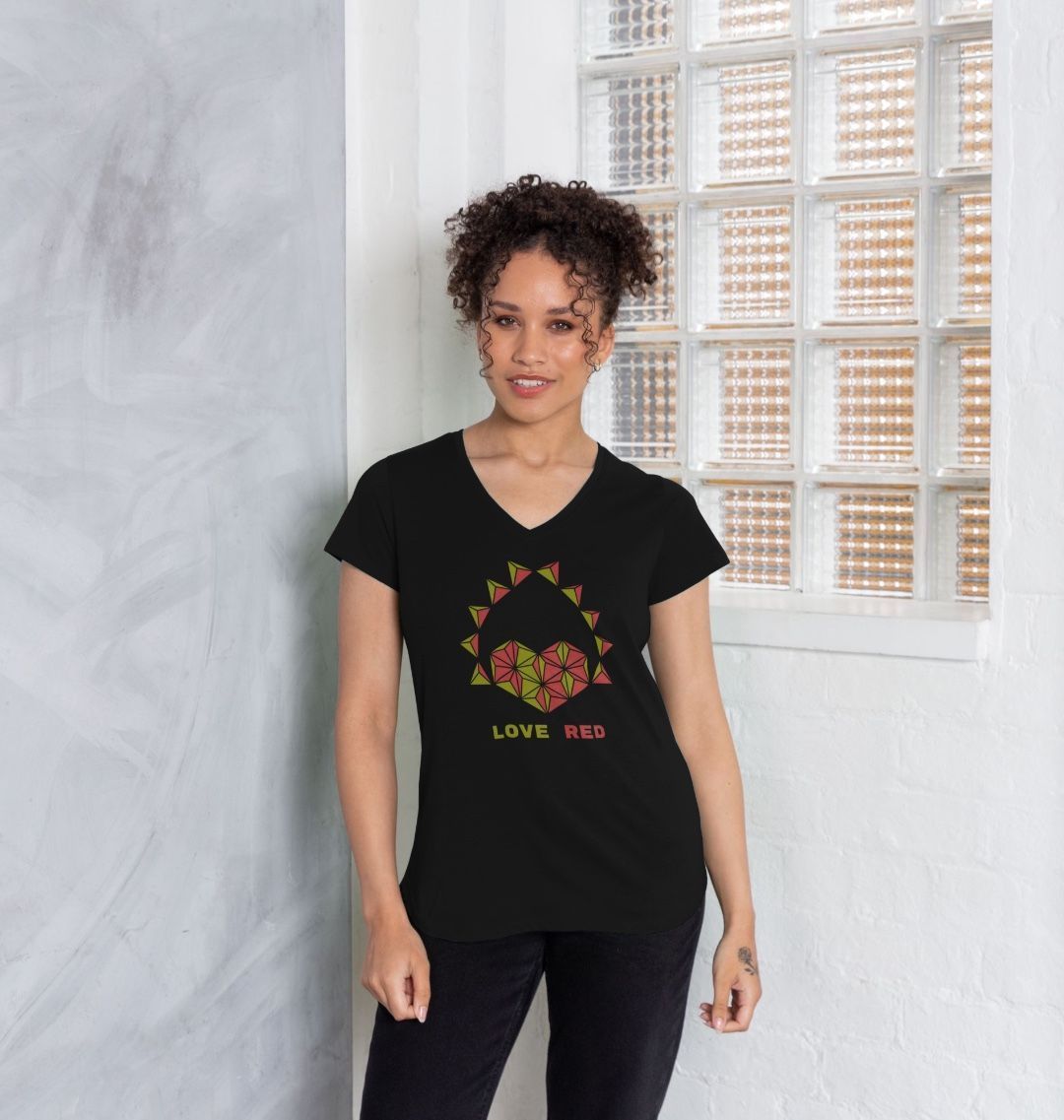 Love Red - Women's V-Neck T-shirt