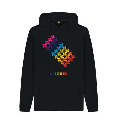 Black Printed Hoody Front
