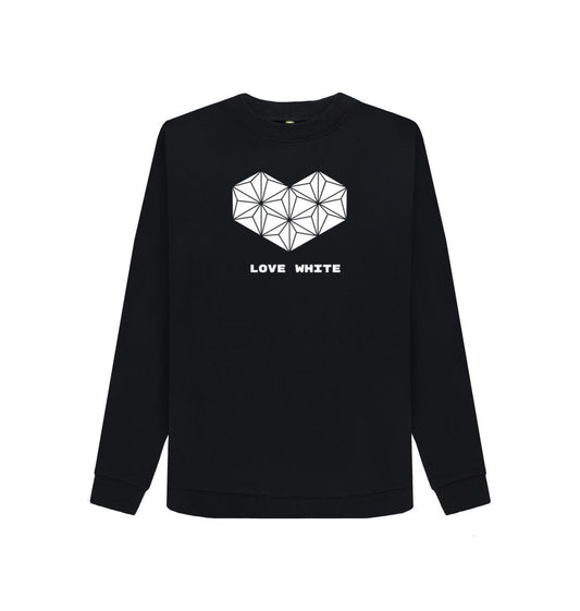 Black Love White, Love Black - Women's Crewneck Sweater