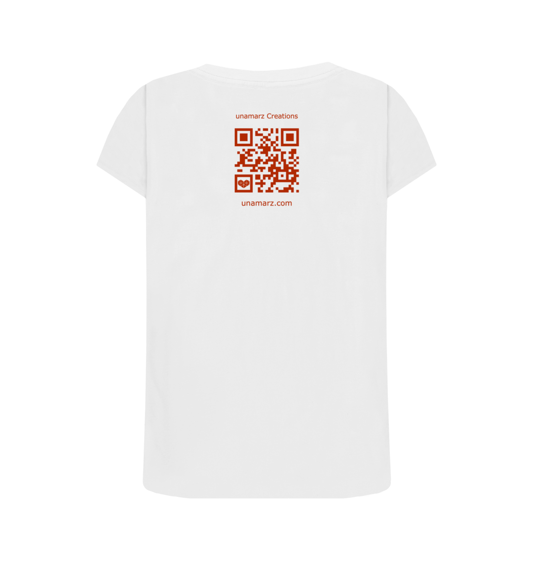 White Printed T-shirt Back