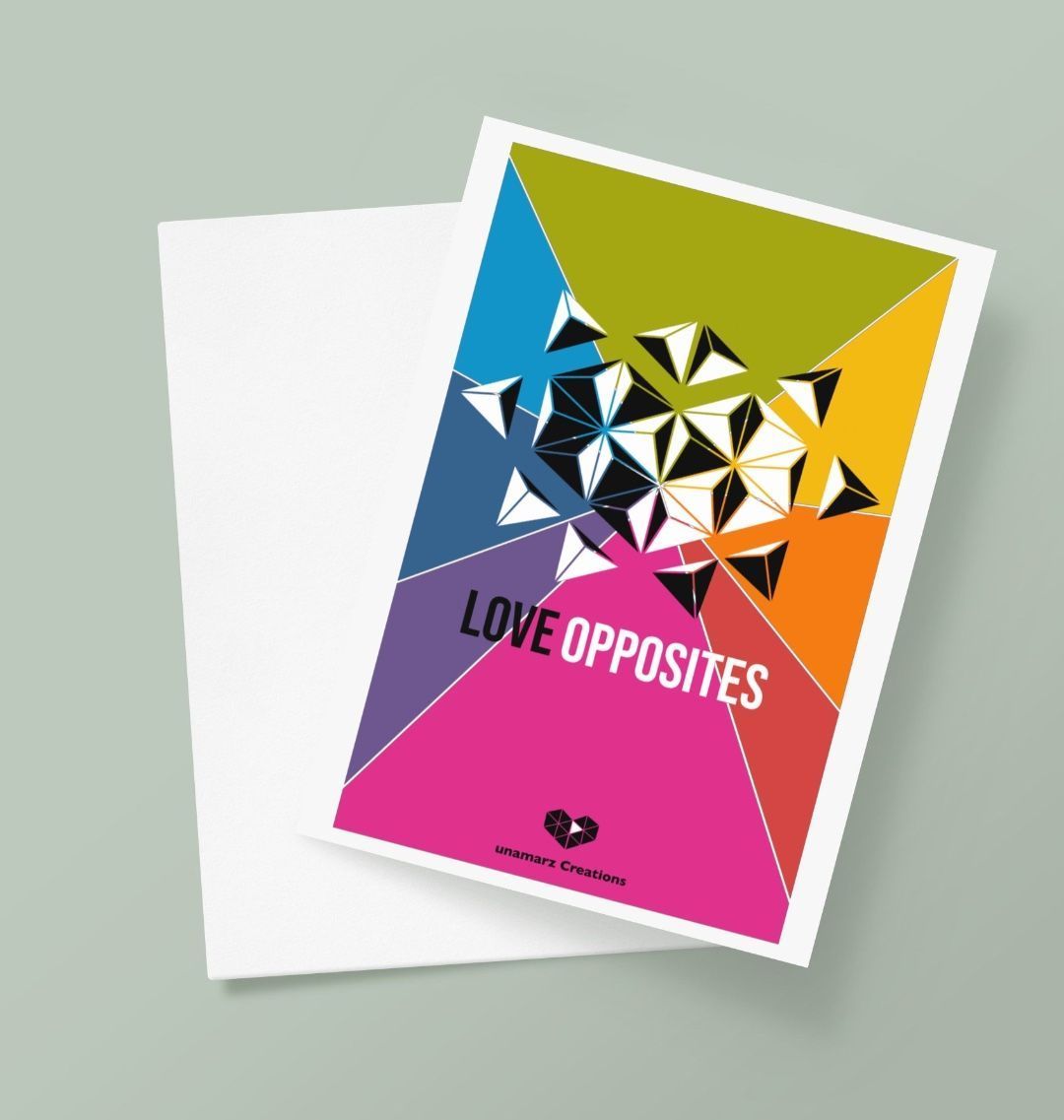 Love Opposites Greeting Card - 8 Colours