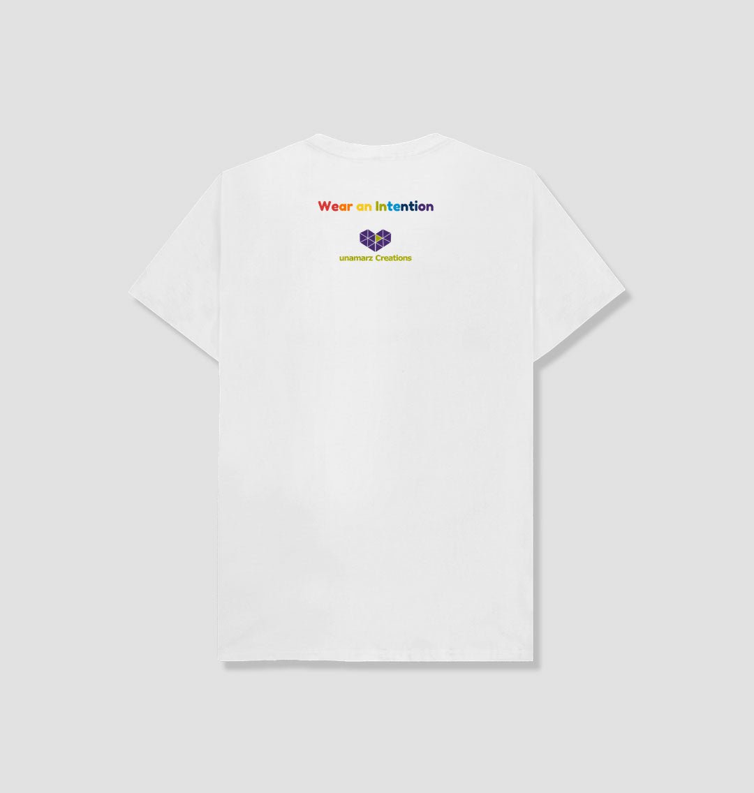 Collective Heart Kids T-shirt - Rainbow White