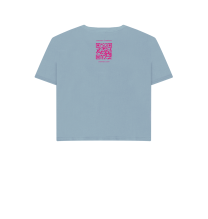 Stone Blue Printed T-shirt Back