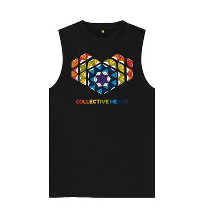Black Collective Heart - Men's Organic Cotton Vest - 2 colours