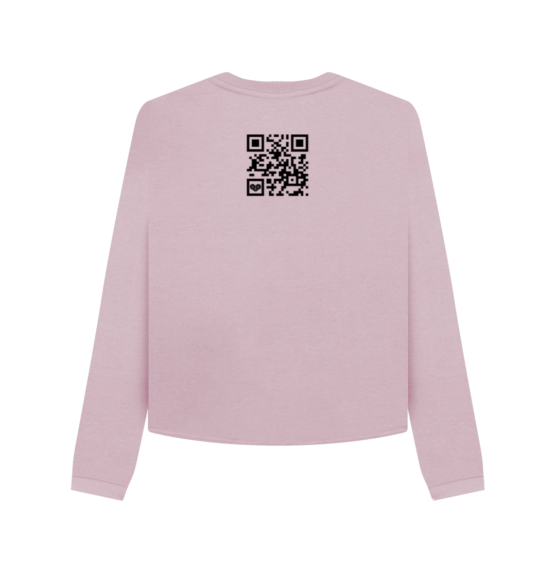 Mauve Printed Boxy Jumpers Back