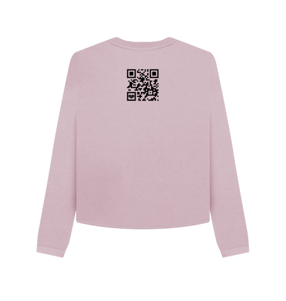 Mauve Printed Boxy Jumpers Back