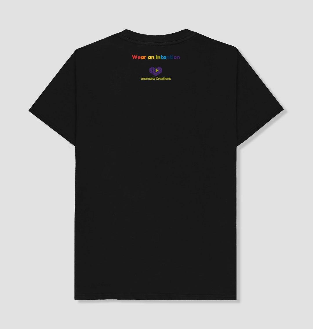 Collective Heart Men T-shirt - Rainbow Black