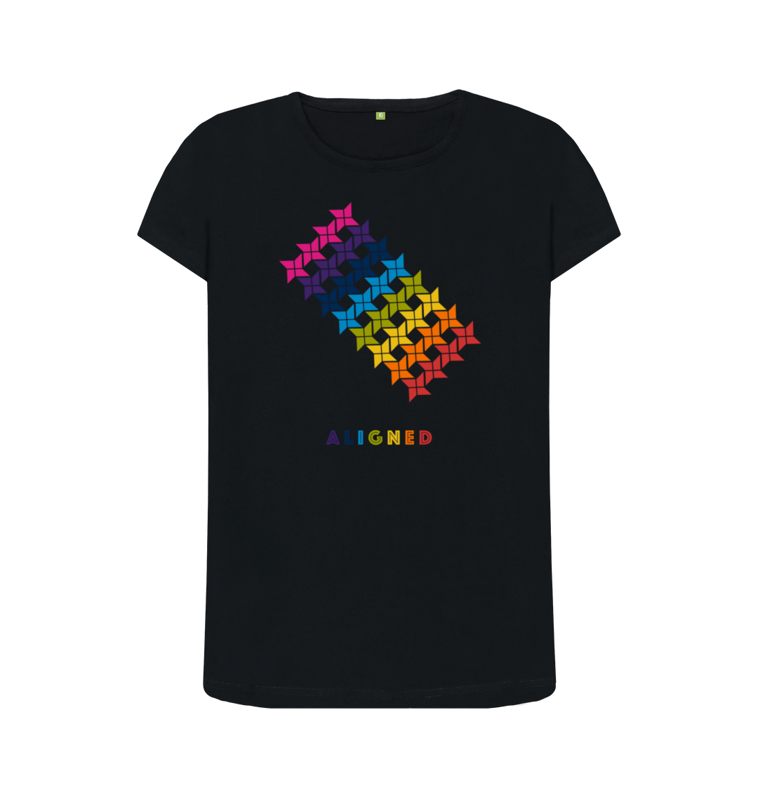 Black Printed T-shirt Front